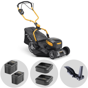 Stiga Combi 748e V - Akku-Rasenmäher - 2x 48V/5Ah - Schnittbreite 46 cm